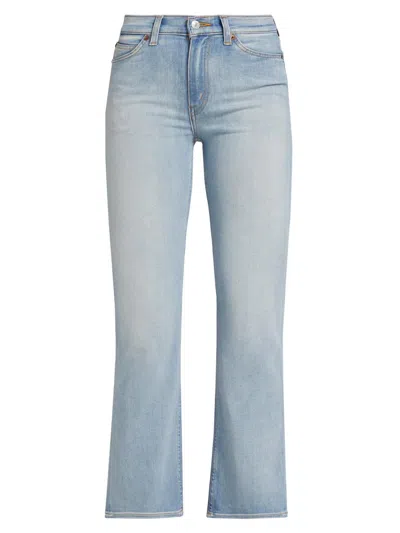 Re/done Women's 70s Crop Boot-cut Jeans In Blue