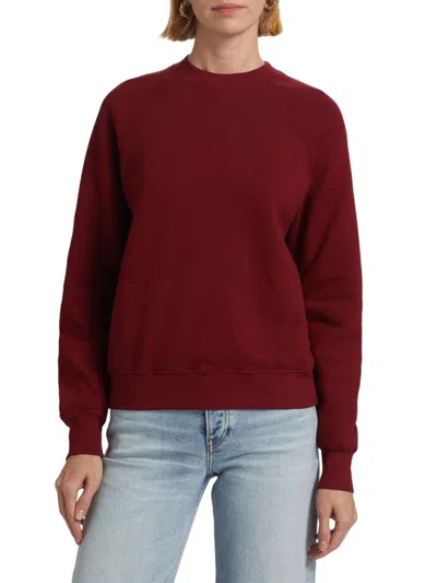 Re/done Women's Classic Crewneck Sweatshirt In Burgundy