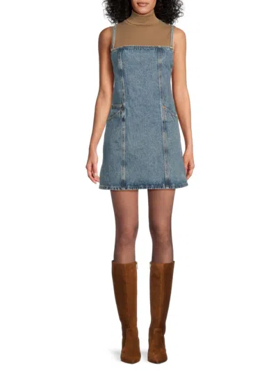 Re/done Women's Denim Minidress In Blue