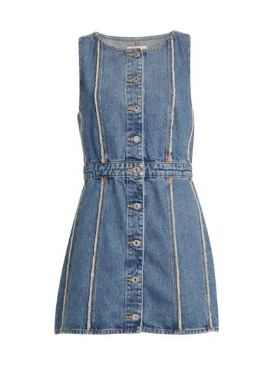 Re/done Women's Fray Denim Minidress