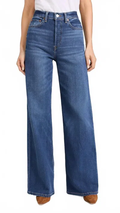 Re/done Women's High Rise Wide Leg Jeans In Blue
