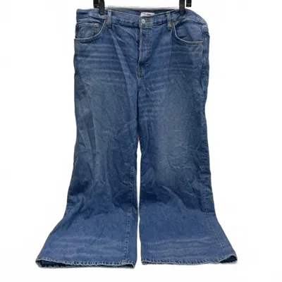 Re/done Women's Mid Rise Palazzo Jeans In Blue