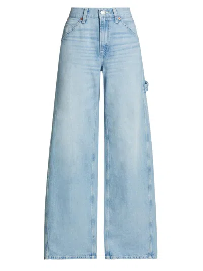 Re/done Women's Painter Wide-leg Jeans In Blue
