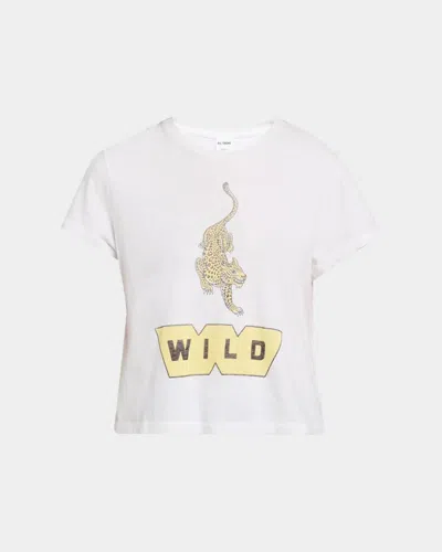 Re/done Women's  X Hanes Wild 1950s Boxy T-shirt In White