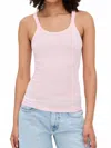 Re/done Pink Hanes Edition Ribbed Tank Top In Pink