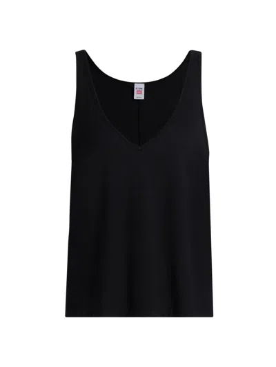 Re/done Women's Slim V-neck Tank In Black