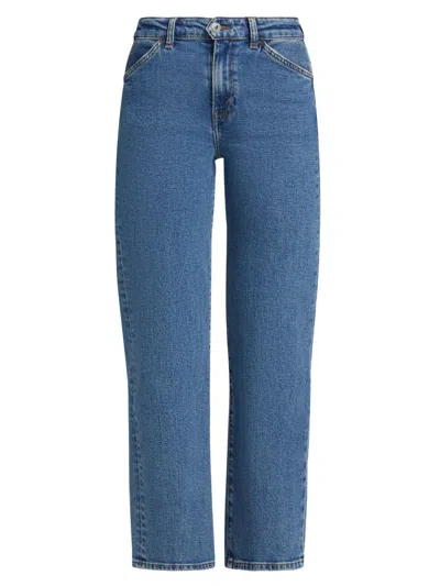 Re/done Women's The Westley Mid-rise Straight Ankle Jeans In Blue
