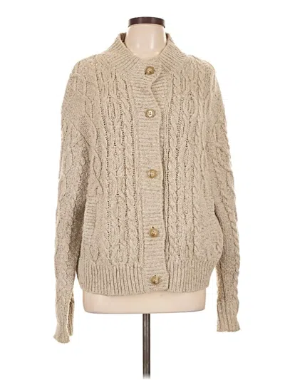 Pre-owned Re/done Wool Cardigan Sweater In Tan