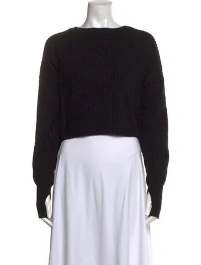 Pre-owned Re/done Wool Crew Neck Sweater In Black