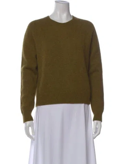 Pre-owned Re/done Wool Crew Neck Sweater In Green