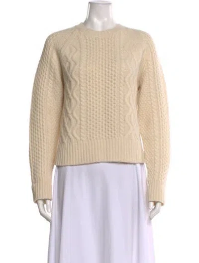 Pre-owned Re/done Wool Crew Neck Sweater In Neutral