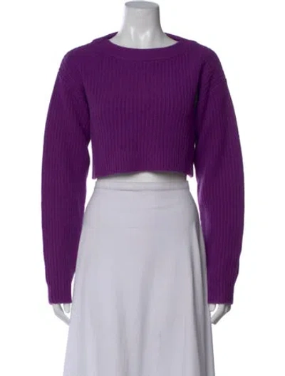 Pre-owned Re/done Wool Crew Neck Sweater In Purple