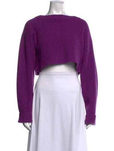 Pre-owned Re/done Wool Crew Neck Sweater In Purple