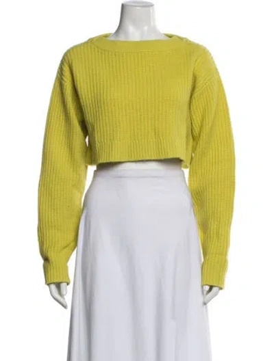 Pre-owned Re/done Wool Crew Neck Sweater In Yellow