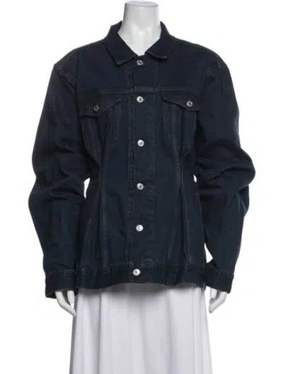 Pre-owned Re/done Wool Denim Jacket W/ Tags In Blue