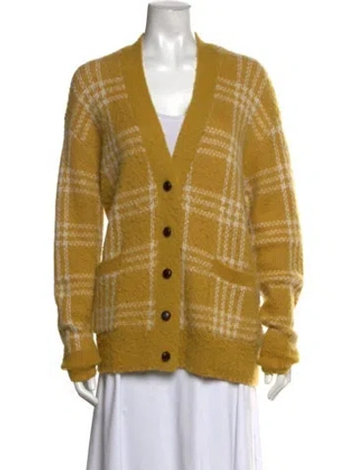 Pre-owned Re/done Wool Long Dress In Yellow
