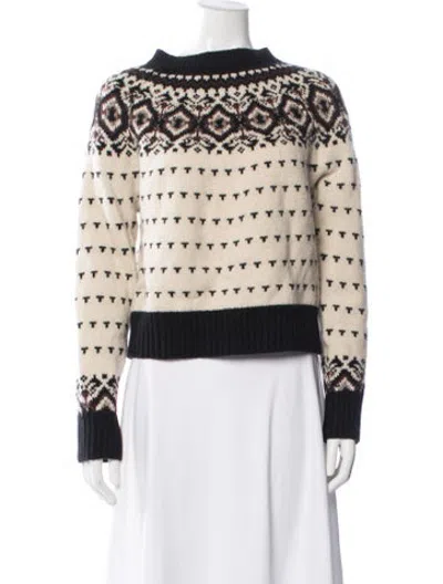 Pre-owned Re/done Wool Patterned Sweater In Neutrals