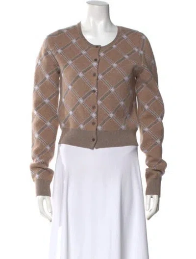 Pre-owned Re/done Wool Plaid Print Sweater In Neutral