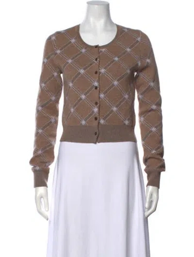 Pre-owned Re/done Wool Plaid Print Sweater In Neutrals