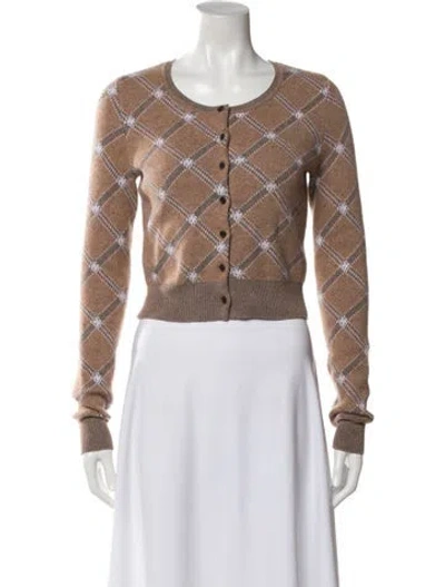 Pre-owned Re/done Wool Plaid Print Sweater W/ Tags In Neutral