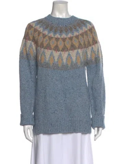 Pre-owned Re/done Wool Printed Sweater In Blue