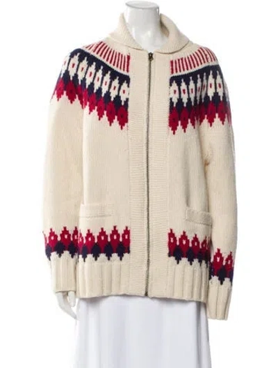 Pre-owned Re/done Wool Printed Sweater In Neutral