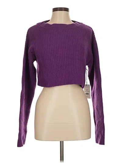 Re/done Wool Pullover Sweater In Purple