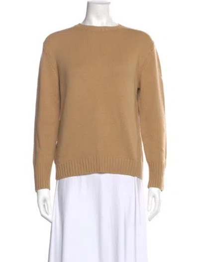 Pre-owned Re/done Wool Scoop Neck Sweater In Brown