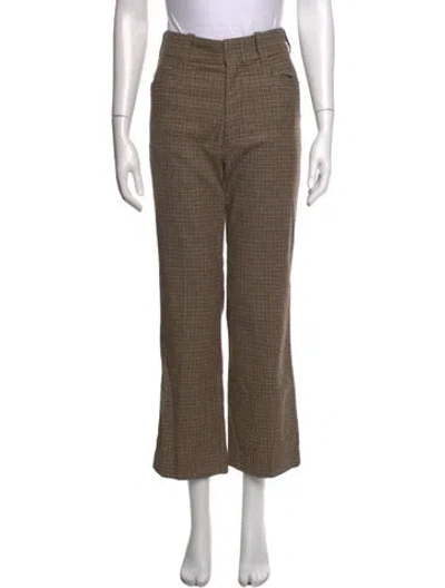 Pre-owned Re/done Wool Straight Leg Pants In Brown
