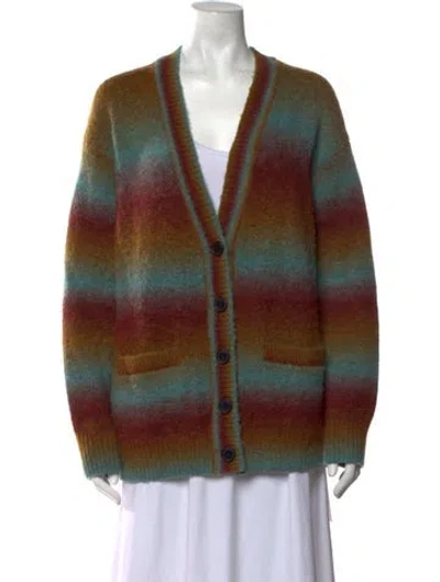 Pre-owned Re/done Wool Striped Sweater In Brown