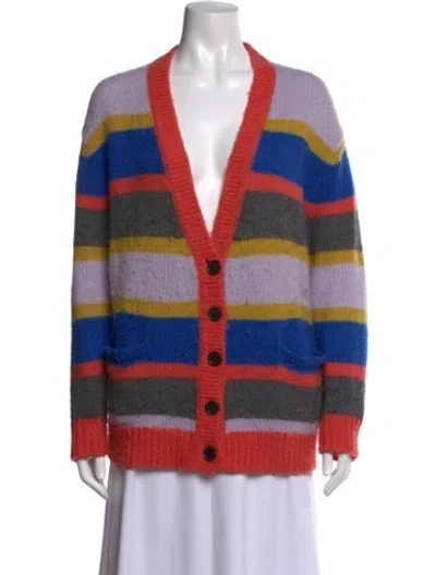 Pre-owned Re/done Wool Striped Sweater In Orange
