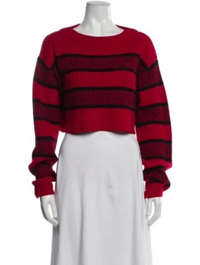 Pre-owned Re/done Wool Striped Sweater In Red