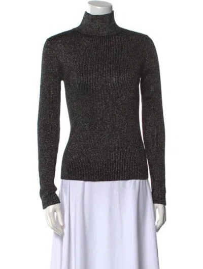 Pre-owned Re/done Wool Turtleneck Sweater In Black