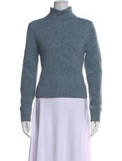 Pre-owned Re/done Wool Turtleneck Sweater In Blue