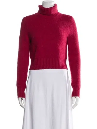 Pre-owned Re/done Wool Turtleneck Sweater In Red
