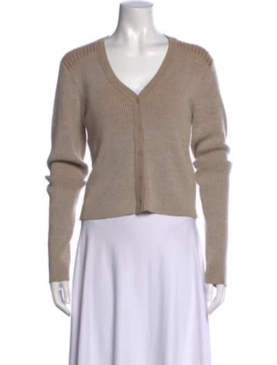 Pre-owned Re/done Wool V-neck Sweater In Grey