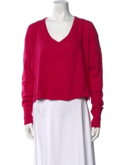 Pre-owned Re/done Wool V-neck Sweater In Pink