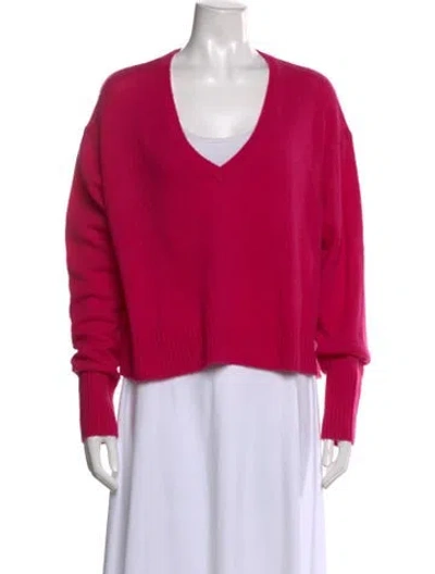 Pre-owned Re/done Wool V-neck Sweater In Pink