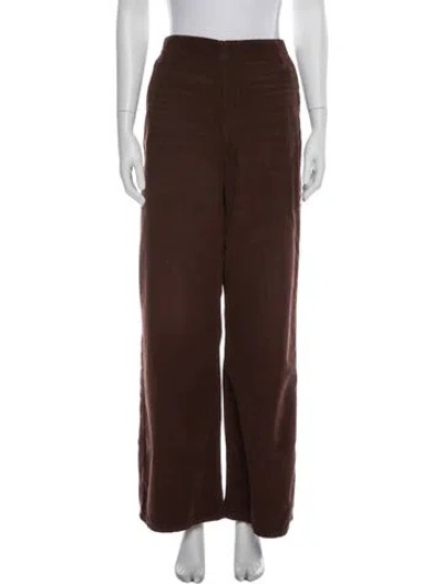 Pre-owned Re/done Wool Wide Leg Pants W/ Tags In Brown
