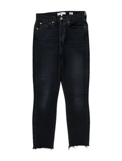 Pre-owned Re/done Worn Black Skinny Leg Jeans