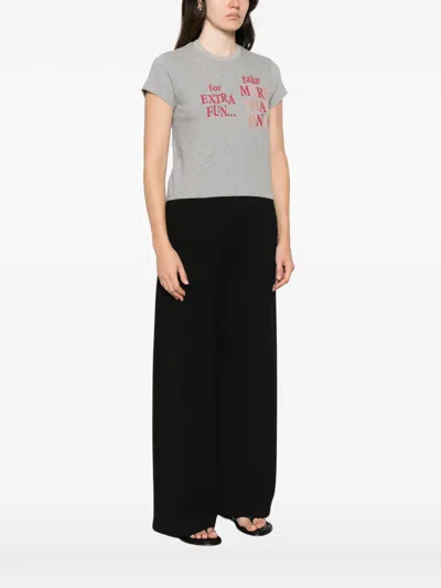 Re/done X Coca Cola Slogan-print T-shirt In Gray
