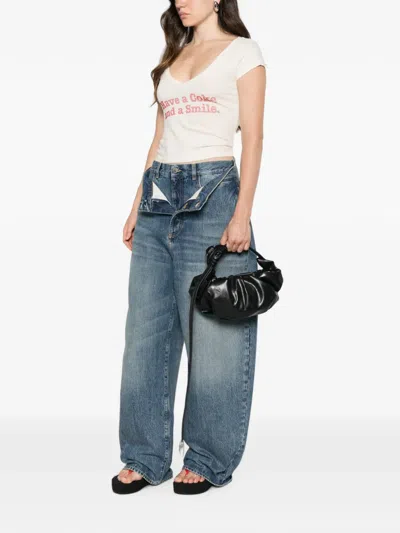 Re/done X Coca Cola Slogan-print V-neck T-shirt In Multi