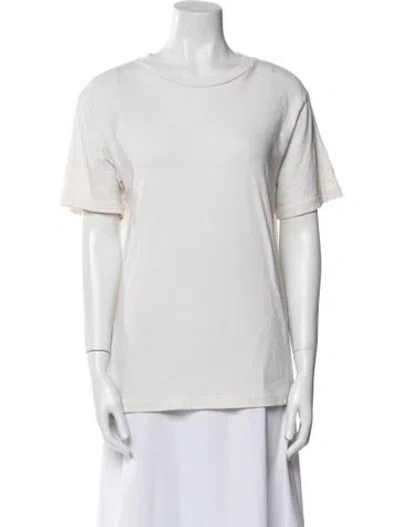 Pre-owned Re/done X Hanes Bateau Neckline Short Sleeve T-shirt In Neutral