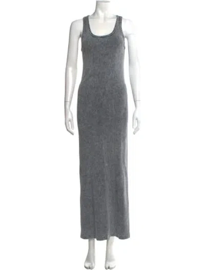Pre-owned Re/done X Hanes Crew Neck Long Dress In Gray
