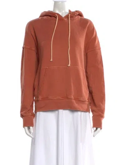 Pre-owned Re/done X Hanes Crew Neck Long Sleeve Hoodie In Orange