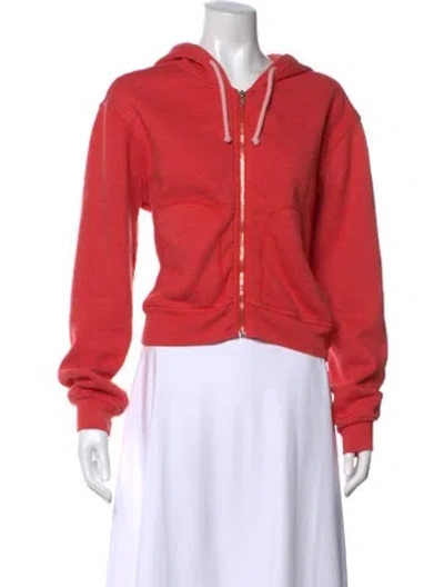 Pre-owned Re/done X Hanes Crew Neck Long Sleeve Hoodie In Red