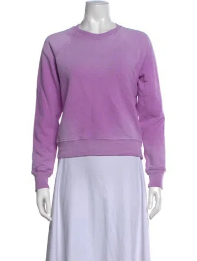 Pre-owned Re/done X Hanes Crew Neck Long Sleeve Sweatshirt In Purple