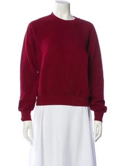 Pre-owned Re/done X Hanes Crew Neck Long Sleeve Sweatshirt In Red