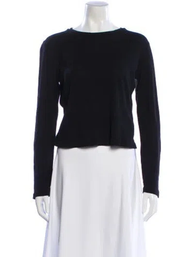Pre-owned Re/done X Hanes Crew Neck Long Sleeve Top In Black