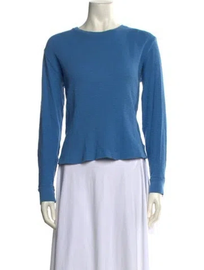Pre-owned Re/done X Hanes Crew Neck Long Sleeve Top In Blue